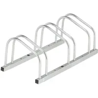 Relaxdays Fahrradständer Boden für 3 Fahrräder