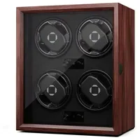 Klarstein Brienz 4 Uhrenbeweger, 4 Uhren, 4 Modi, Holz-Optik,