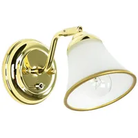 Licht-Erlebnisse Badleuchte Wand in Gold mit Schalter