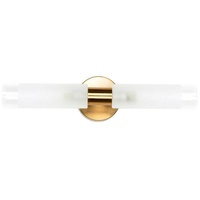 Licht-Erlebnisse Moderne Wandlampe DAVILA in Messing 2x G9 Wandleuchte