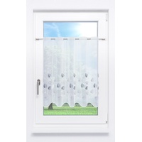 Lysel Scheibengardine Designblätter (Bx H) 80cm - 70cm" Grau/Grau