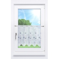 Lysel Scheibengardine Designblätter (Bx H) 96cm - 50cm" Grau/Grau