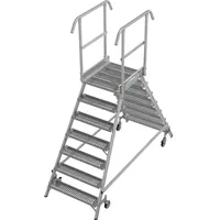 Krause KRAUSE® STABILO fahrbare Podestleiter, beidseitig begehbar, Profilrost R13,