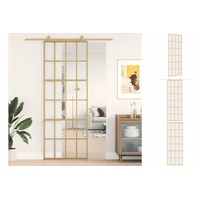 VidaXL Schiebetür Golden 76x205 cm ESG-Klarglas und Aluminium
