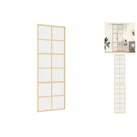VidaXL Schiebetür Golden 76x205 cm ESG-Klarglas und Aluminium