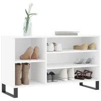 VidaXL Schuhregal Weiß 102x36x60 cm Holzwerkstoff