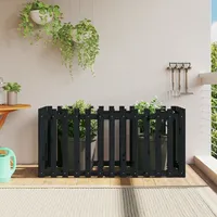 VidaXL Hochbeet Latten-Design Schwarz 150x50x70 cm Massivholz Kiefer