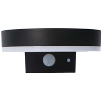 LED's light Solar LED-Wandleuchte schwarz mit Bewegungsmelder 6W warmweiß