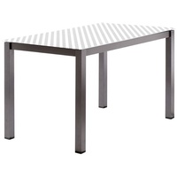 Sieger Gartentisch-Gestell 120x80cm Aluminium Hellgrau