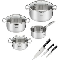 Tefal Topf-Set »G719S7_K2323S74 Duetto+ Ice Force«, Edelstahl, (Set, 10