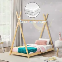 [en.casa] Kinderbett ’Vimpeli’ mit Matratze 70 x 140 cm