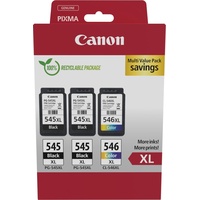 Canon PG-545XL 2 x schwarz + CL-546XL CMY