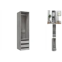 VidaXL Kleiderschrank mit Schubladen Grau Sonoma 50x50x200 cm