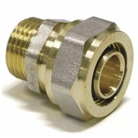Pipetec Schraubfitting Übergang von Alu-Verbundrohr 26x3mm auf 3/4'' für