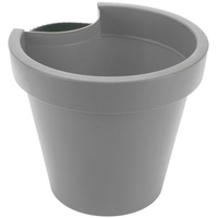 Spetebo Fallrohr Blumentopf 24 x 21 cm Grau