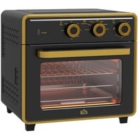 Homcom Minibackofen mit Umluft 20L Pizza-Ofen Umluftfunktion, Heißluftofen mit