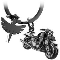 FABACH Motorrad Schlüsselanhänger Mit Schutzengel - Geschenk Für Motorradfahrer