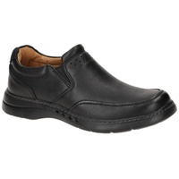 CLARKS Un Brawley Step Lederschuhe, Schwarz, - Gr.: 45,5,