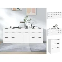 VidaXL 3-tlg. Sideboard Weiß Holzwerkstoff