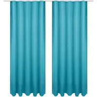 Bestgoodies Dekoschal Ellen Universalband 140x245 cm Türkis, blickdichter Vorhang