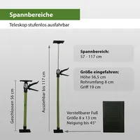 Baumarktplus Montagestütze kurz 57 - 117 cm Klicksystem Türspanner