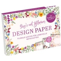 Frech Verlag Design Paper A5 Sag's mit Blumen. Mit