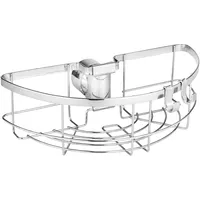 Wenko Duschablage Floresta rund Metall Silber 8 cm