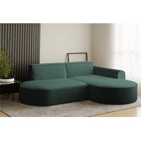 Fun Möbel Ecksofa Designersofa BONDY in Stoff Ascot Petrol