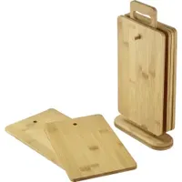 Westmark Frühstücksbrettchen Set – 6 Brotbretter inkl. Halterung, Brettchen