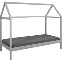 Interlink Mid.you Hausbett Hellgrau, Holz, Kiefer, massiv, 90x200 cm–