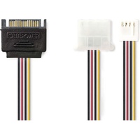 Nedis Interne Stromkabel | SATA 15-Pin Stecker | FDD