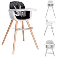 KIKKABOO Kikkaboo, 2 in 1 Woody Kinderstuhl, Tisch verstellbar,