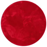 Pergamon Luxus Super Soft Hochflor Teppich Melia Rund Weinrot,