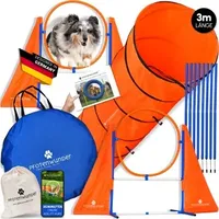 Pfotenwunder® XXL-Profi-Agility Set Hunde Groß + 3 Meter-Tunnel +
