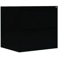 Lüllmann Hängeregistraturschrank tiefschwarz 2 Schubladen 76,0 x 62,0 x