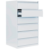 Lüllmann Karteischrank signalweiß 76,0 x 62,0 x 132,0 cm