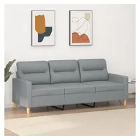 VidaXL 3-Sitzer-Sofa Hellgrau 180 cm Stoff