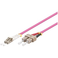 Goobay 95942 Glasfaser Kabel, Multimode OM4 Violett, 0.5 m