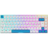 Sharkoon Skiller SGK50 S3 PBT weiß/hellblau, LEDs RGB, hot-swap,