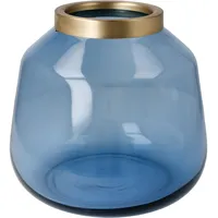 GOEBEL Vase, Glas, Blau, 17x17x16 cm