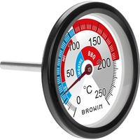 2Measure BBQ Thermometer groß 7,6 cm Stahl