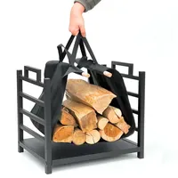 DanDiBo Ambiente Kaminholzregal Innen Metall 45 cm mit Tragetasche