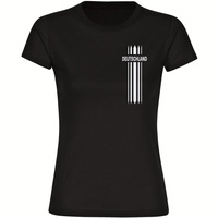 Multifanshop Damen Dänemark - Streifen - Druck rot -