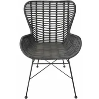 SIT Möbel RATTAN Stuhl Metall/Rattan antikschwarz