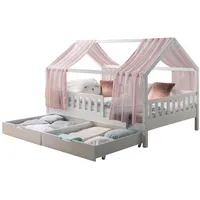 TICAA Hausbett Kim 100 x 200 cm Kiefer massiv