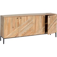 Mendler Sideboard HWC-L95, Kommode Schrank Anrichte, Massiv-Holz Mango 79x176x42cm