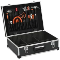 VidaXL Werkzeugkoffer 46 x 33 x 16 cm Schwarz