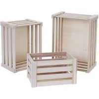 MCW Holzkiste C56 3er-Set Naturfarben