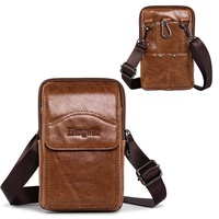 Hengwin Echtes Leder Gürteltasche Schultertaschen Handy Halter Holster für