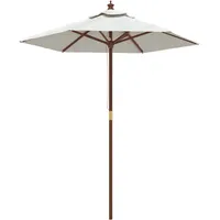 VidaXL Sonnenschirm mit Holzmast Sandfarben 196x231 cm